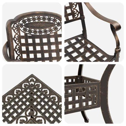 Garden Table Set 5 pcs Bronze Cast Aluminium
