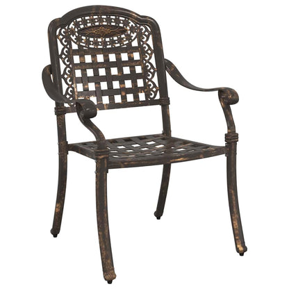 Garden Table Set 5 pcs Bronze Cast Aluminium