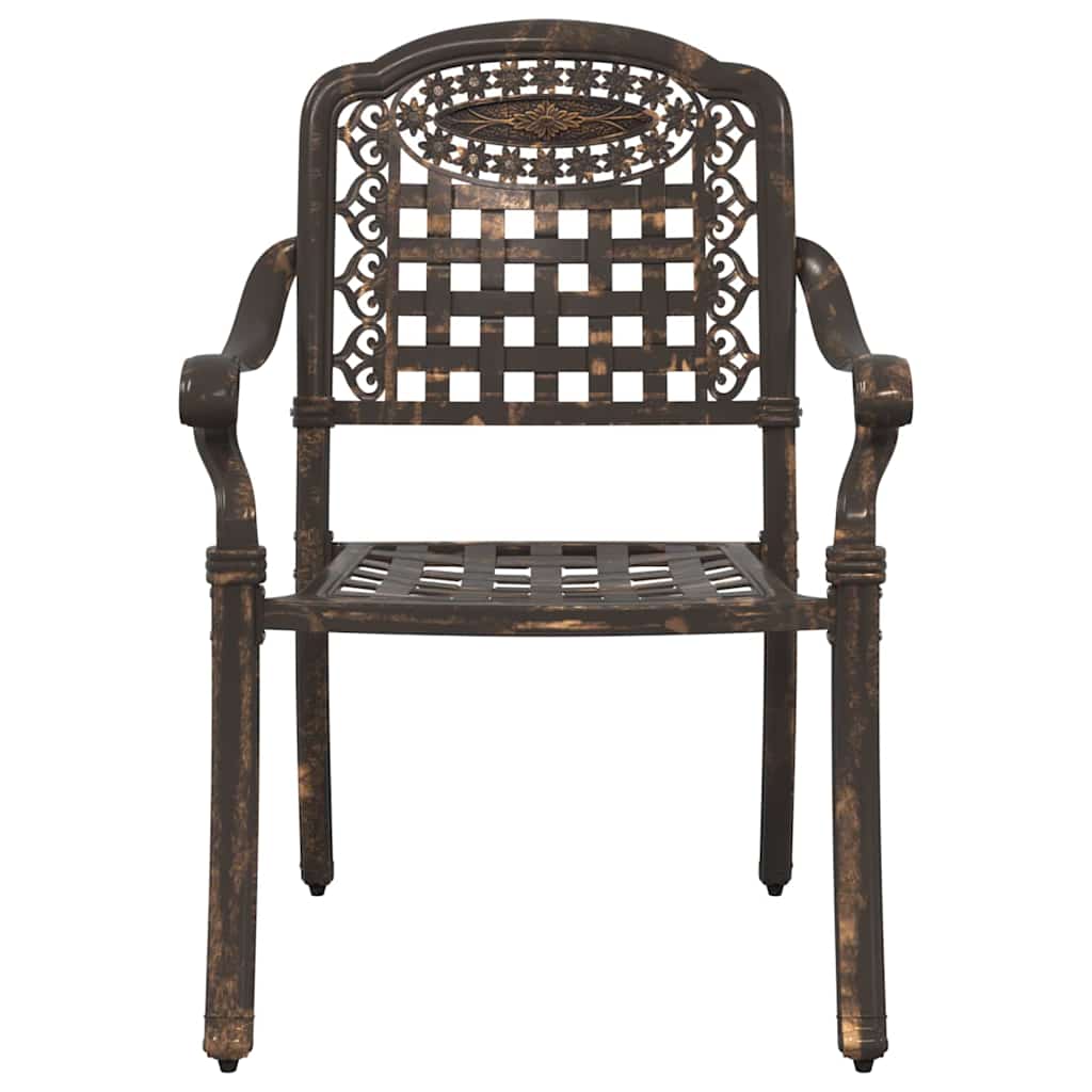 Garden Table Set 5 pcs Bronze Cast Aluminium
