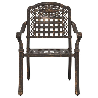 Garden Table Set 5 pcs Bronze Cast Aluminium
