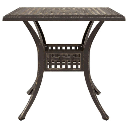 Garden Table Set 5 pcs Bronze Cast Aluminium
