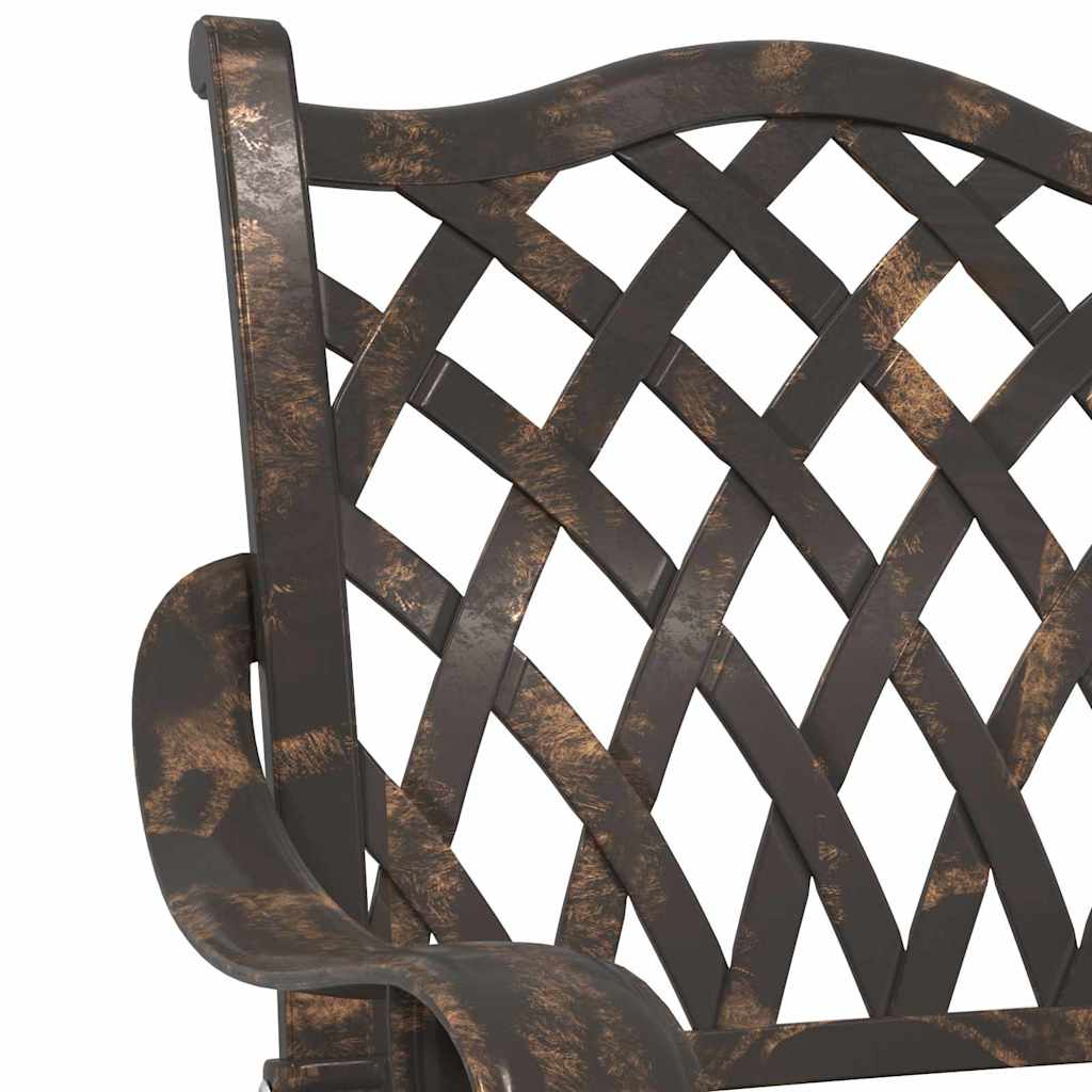 Garden Table Set 3 pcs Bronze Cast Aluminium