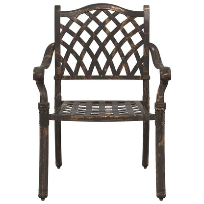 Garden Table Set 3 pcs Bronze Cast Aluminium