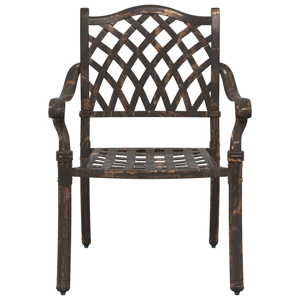 Garden Table Set 5 pcs Bronze Cast Aluminium