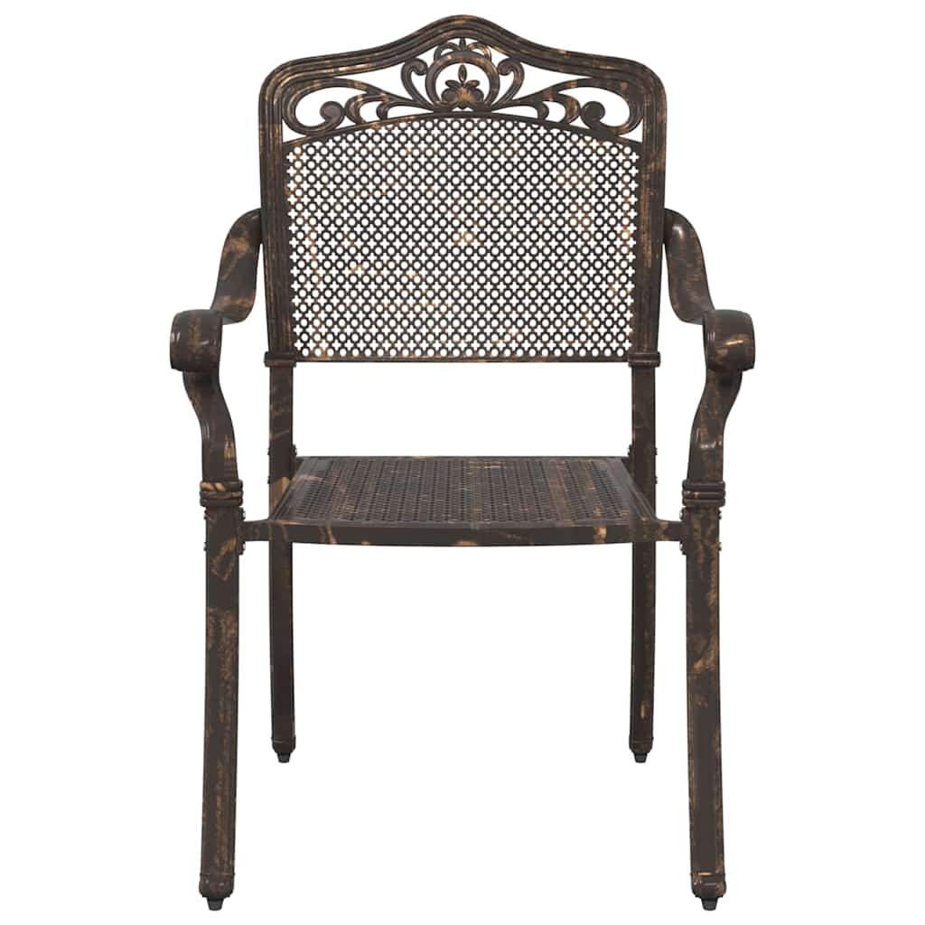 Garden Table Set 3 pcs Bronze Cast Aluminium