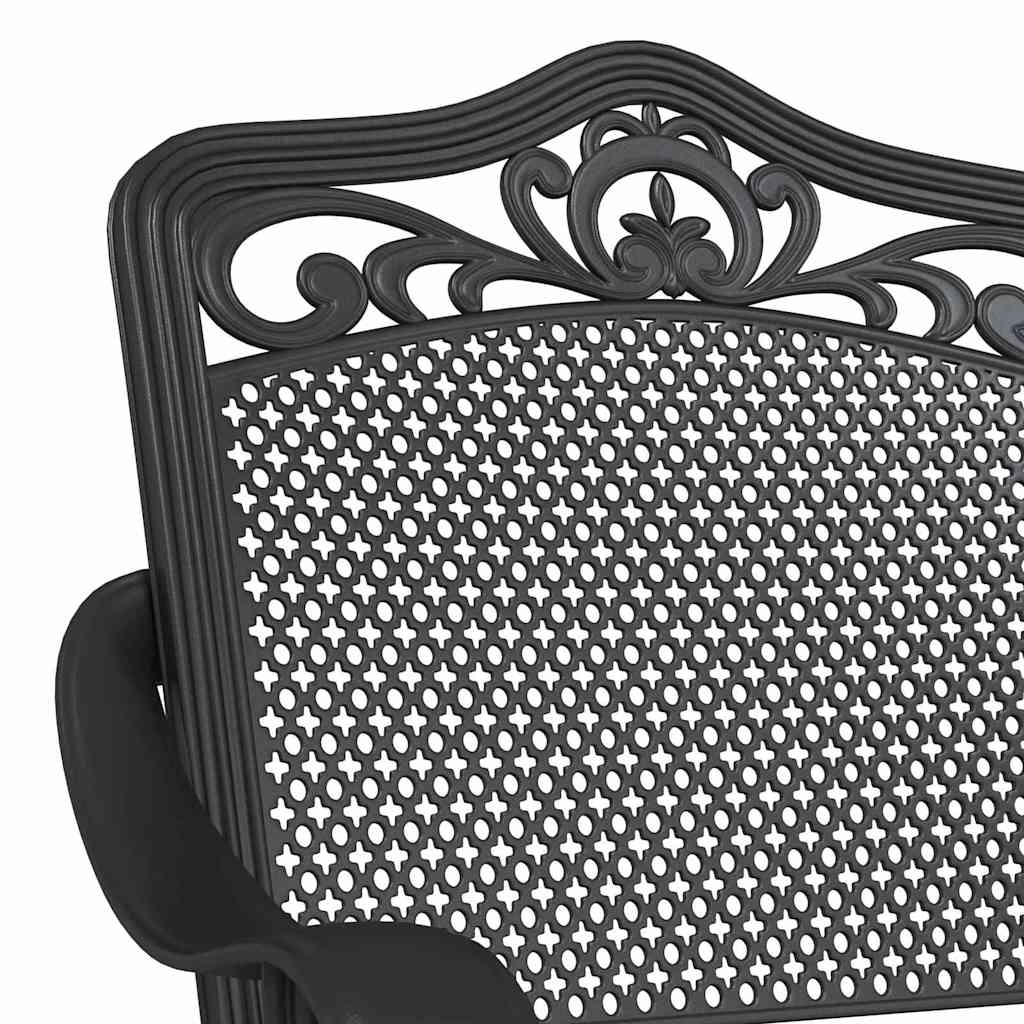 Garden Table Set 3 pcs Black Cast Aluminium