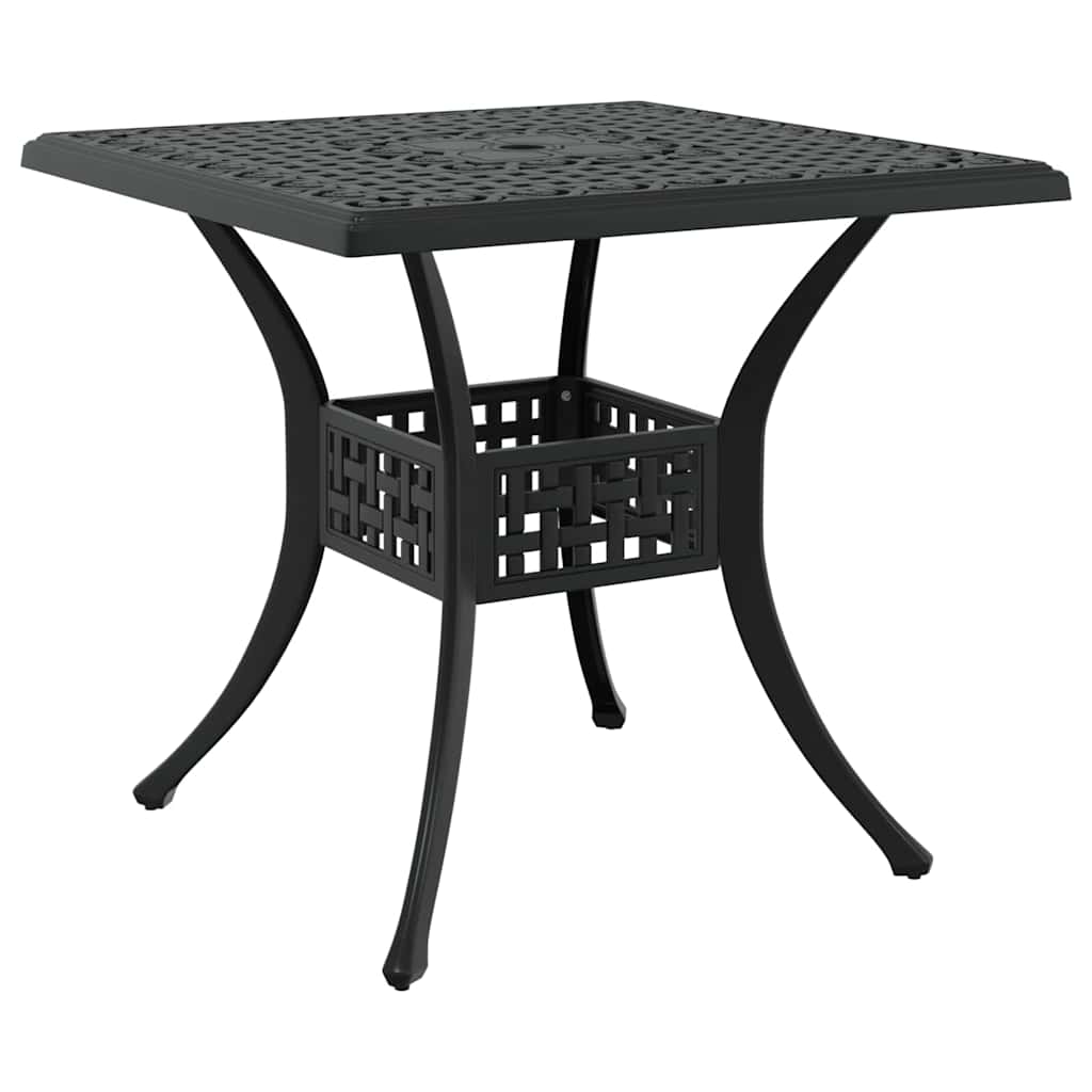 Garden Table Set 3 pcs Black Cast Aluminium