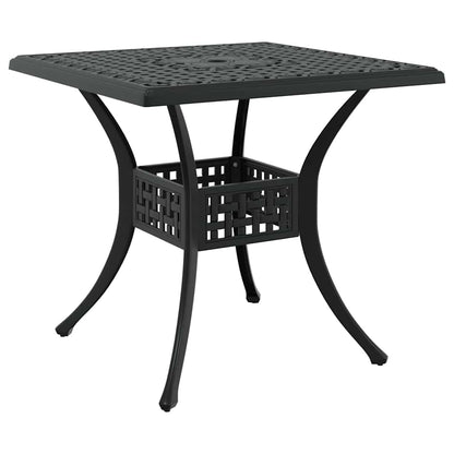 Garden Table Set 3 pcs Black Cast Aluminium