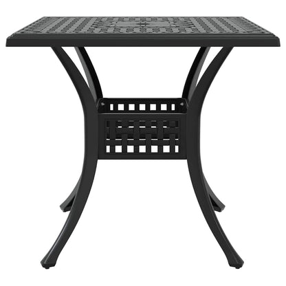 Garden Table Set 3 pcs Black Cast Aluminium