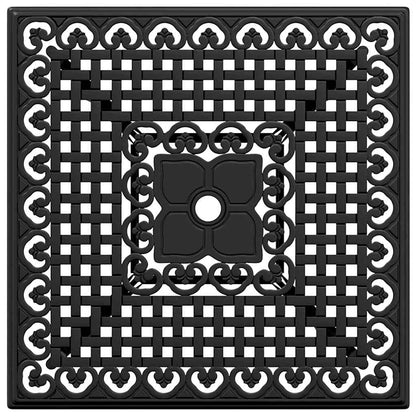 Garden Table Set 3 pcs Black Cast Aluminium