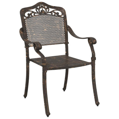 Garden Table Set 5 pcs Bronze Cast Aluminium