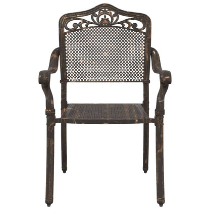 Garden Table Set 5 pcs Bronze Cast Aluminium