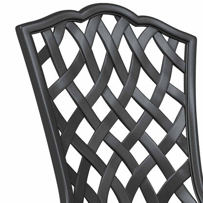 Garden Table Set 3 pcs Black Cast Aluminium