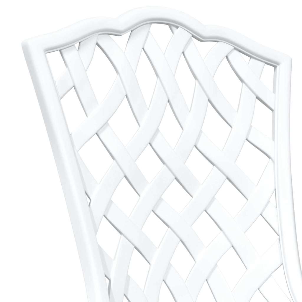 Garden Table Set 3 pcs White Cast Aluminium