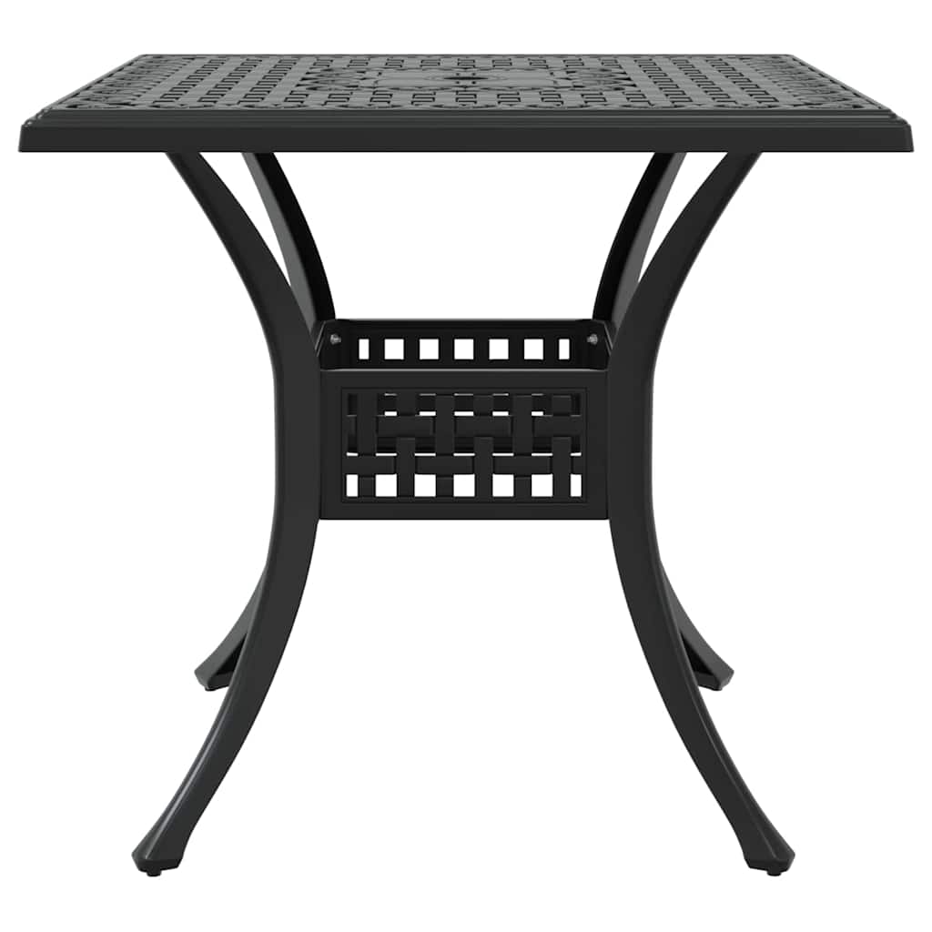 Garden Table Set 5 pcs Black Cast Aluminium