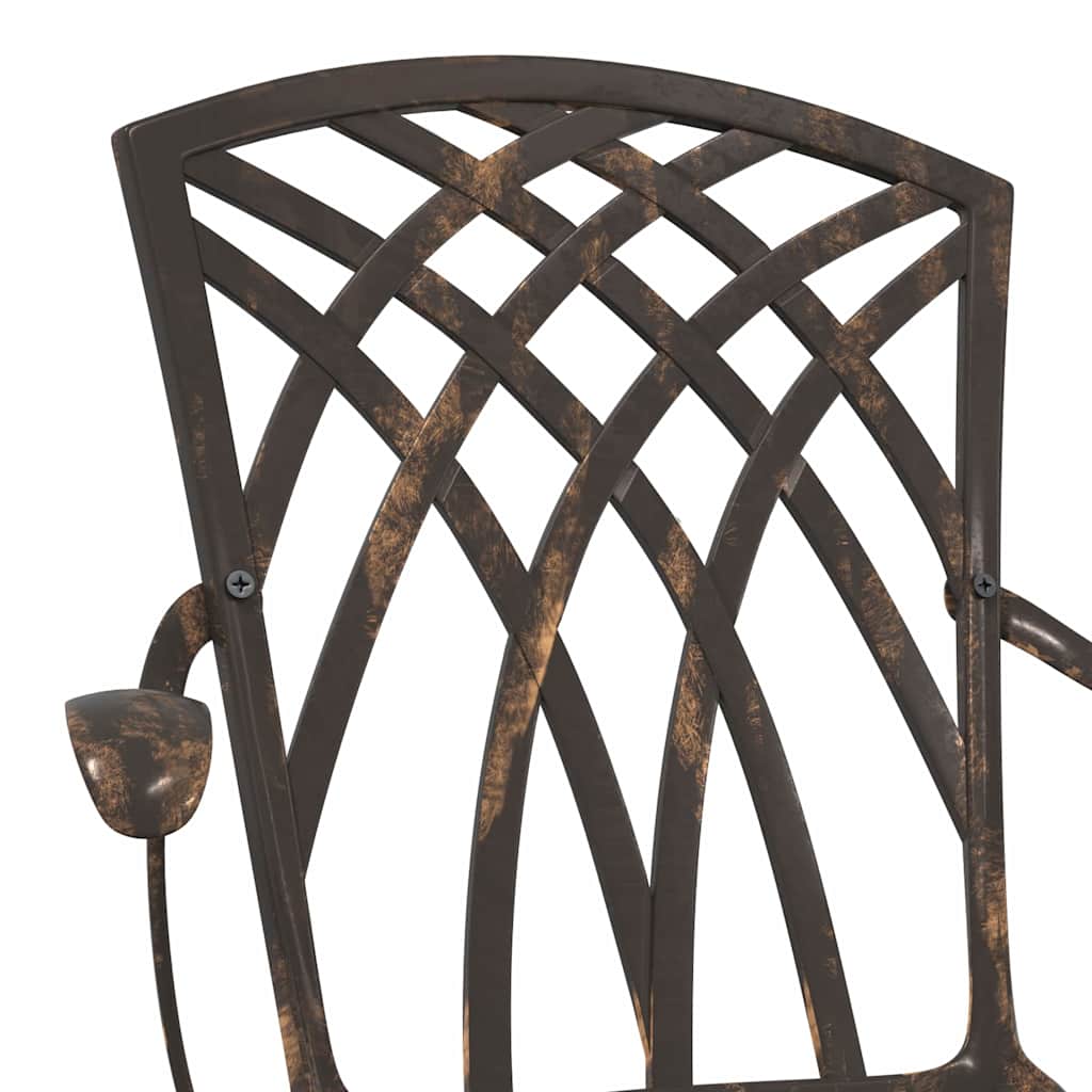 Garden Table Set 3 pcs Bronze Cast Aluminium