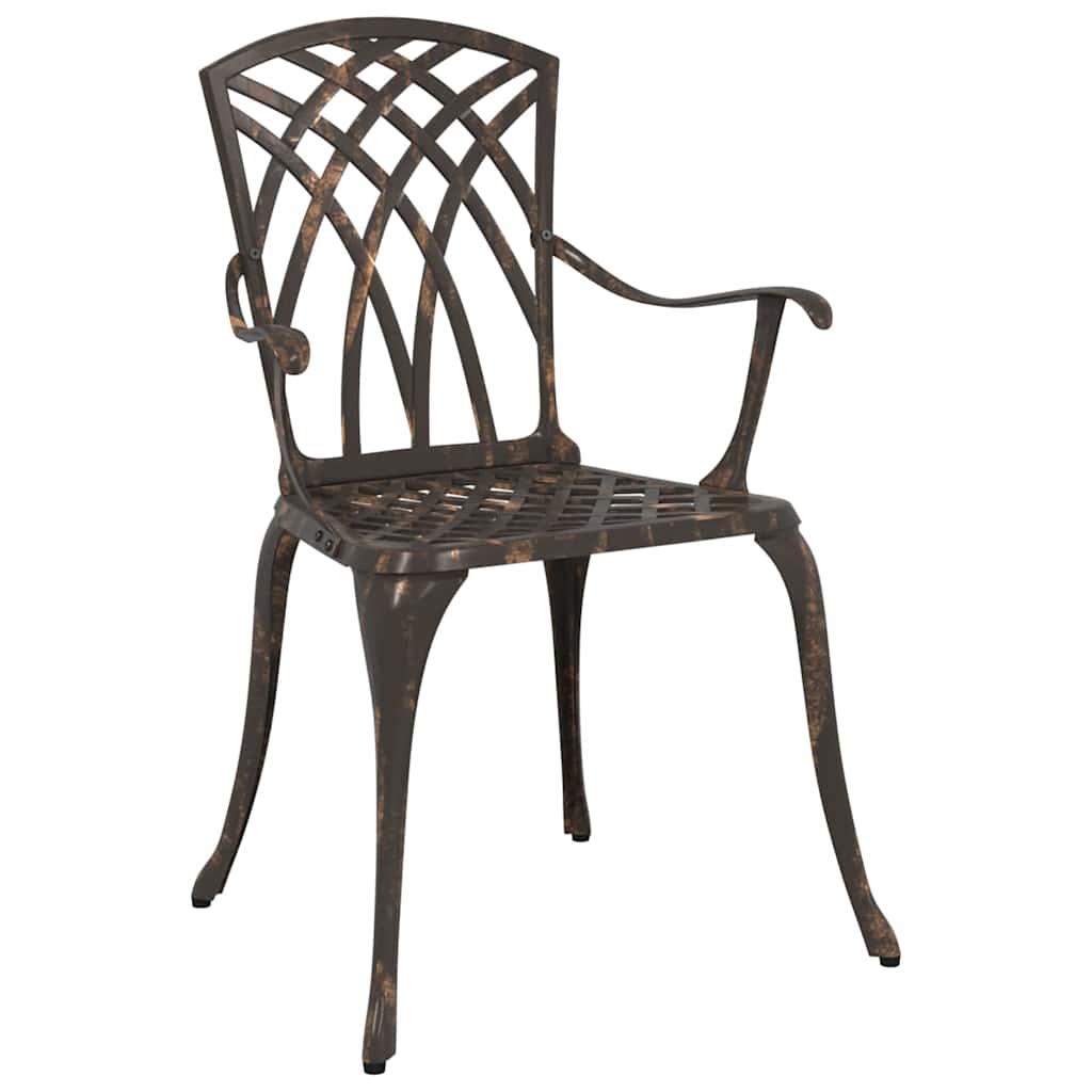 Garden Table Set 3 pcs Bronze Cast Aluminium