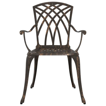 Garden Table Set 3 pcs Bronze Cast Aluminium