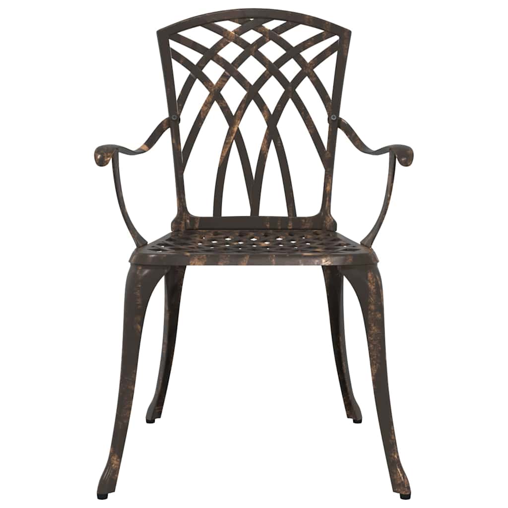 Garden Table Set 5 pcs Bronze Cast Aluminium