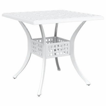Garden Table Set 5 pcs White Cast Aluminium
