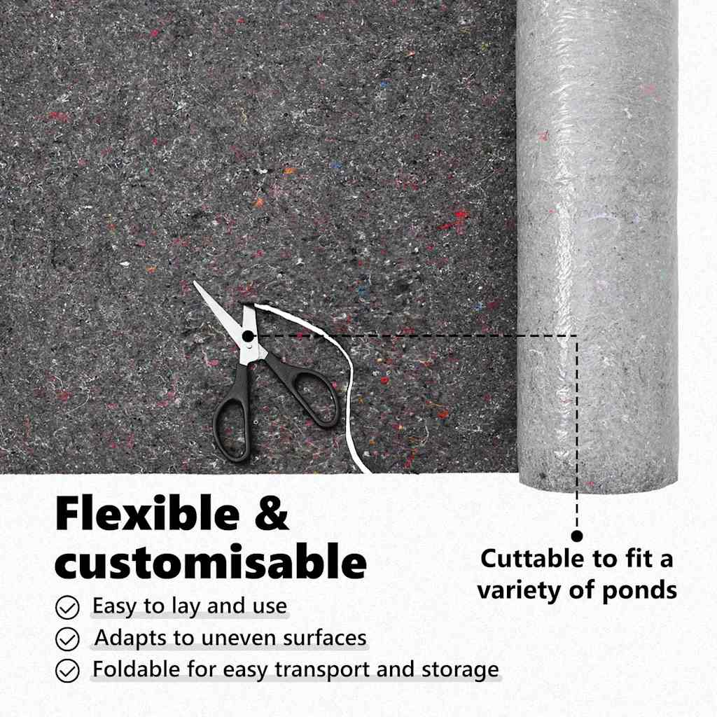 Pond Fleece Folding Grey 1 x 50 m Polyester and Cotton