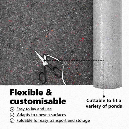 Pond Fleece Folding Grey 1 x 25 m Polyester and Cotton