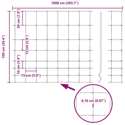 Wild Fence Hot Dip Galvanized 1000 x 100 x 0.18 cm Iron