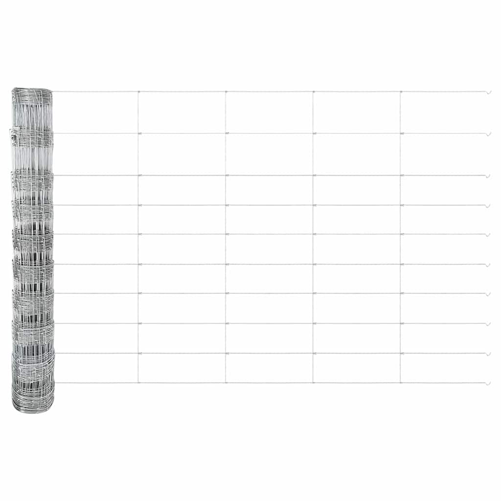 Field Fence Silver 25 x 1 m Galvanised steel