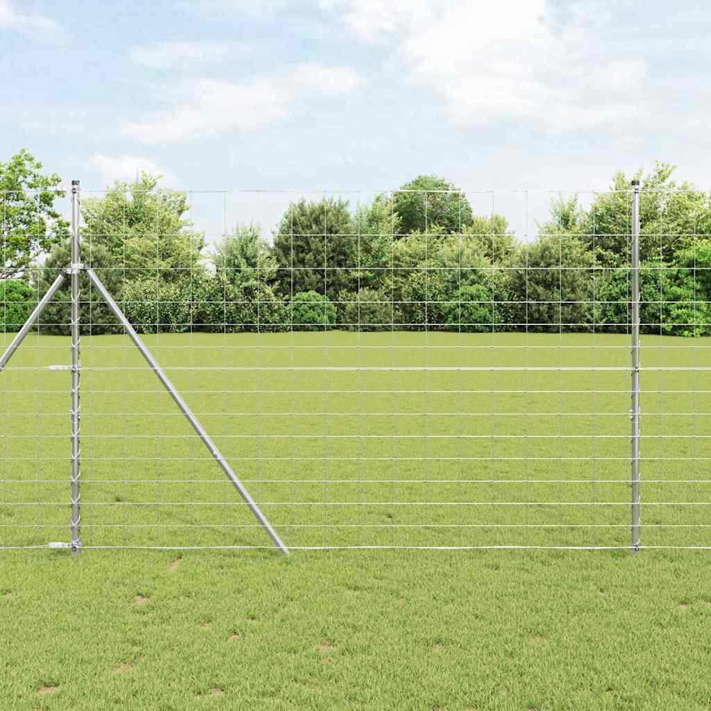 Field Fence Silver 25 x 1.6 m Galvanised steel