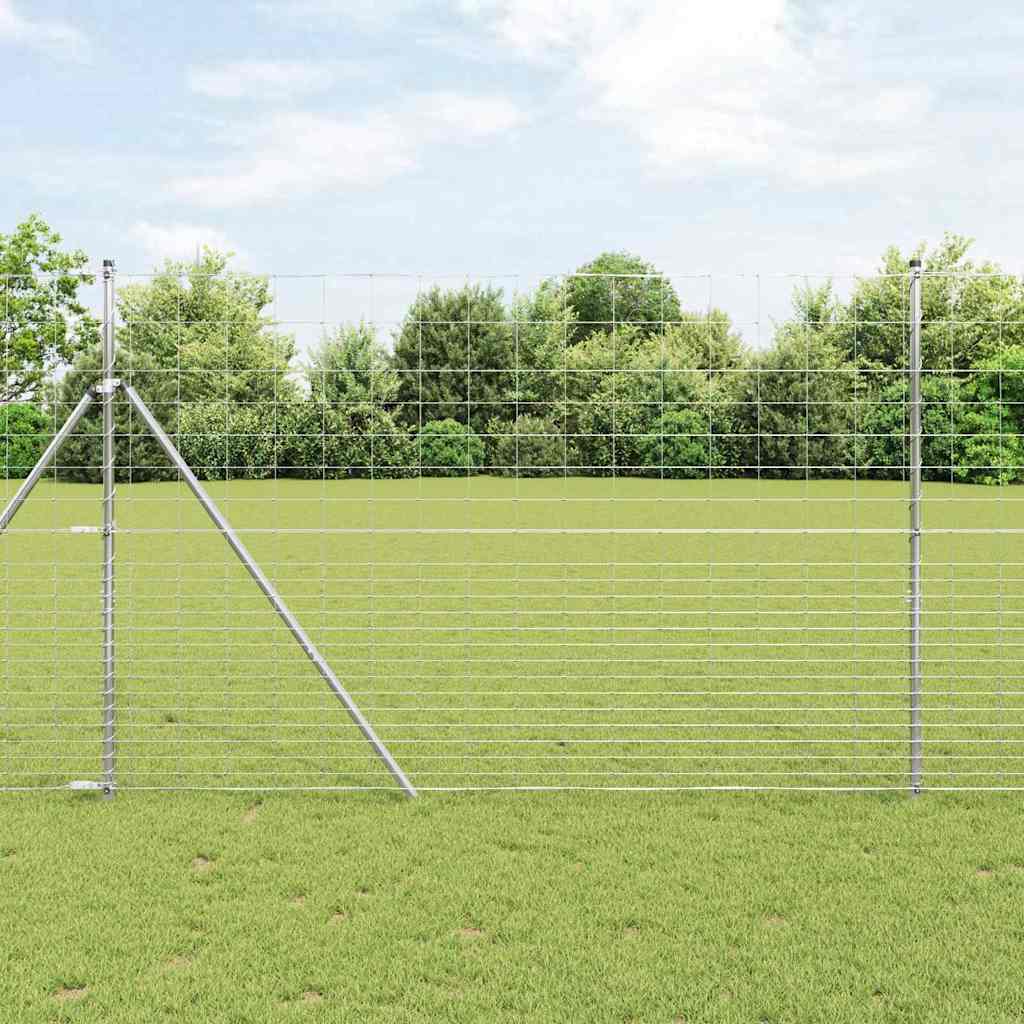 Field Fence Silver 25 x 1.6 m Galvanised steel
