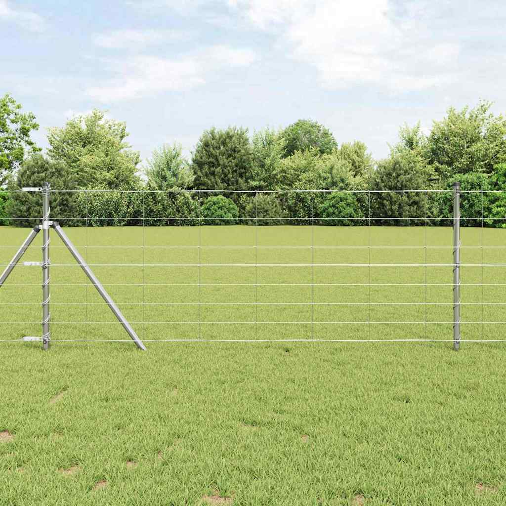 Field Fence Silver 100 x 0.8 m Galvanised steel