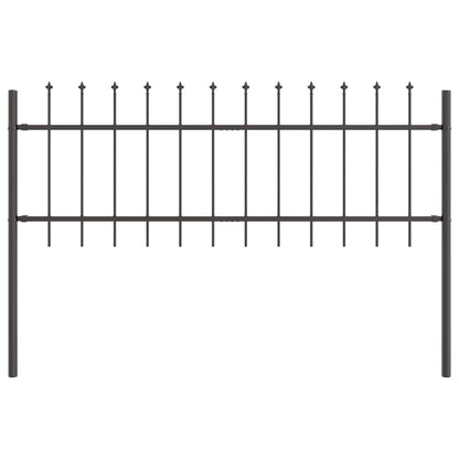 Garden Fence Woerden Grey 1.7 x 0.6 m Powder-coated Steel