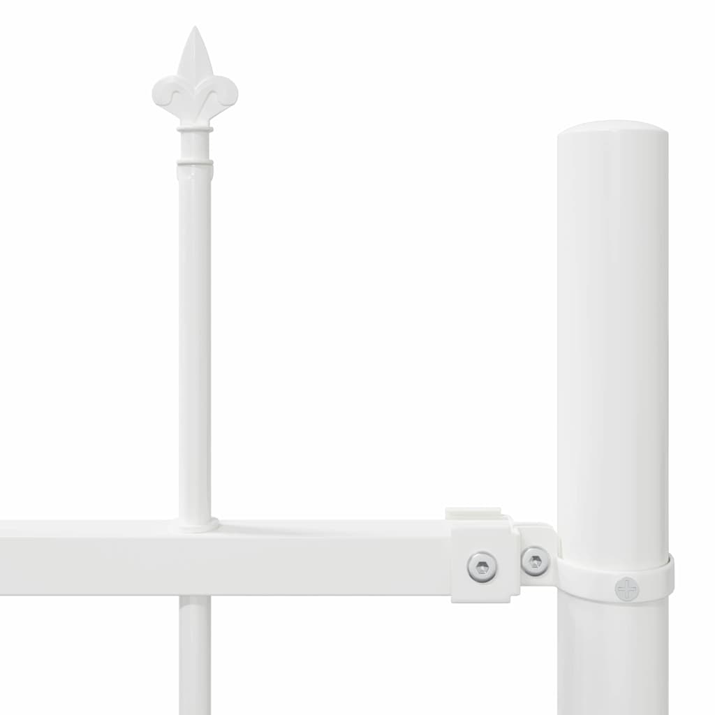 Garden Fence WOERDEN 1.7 x 1 m Powder-coated Steel White