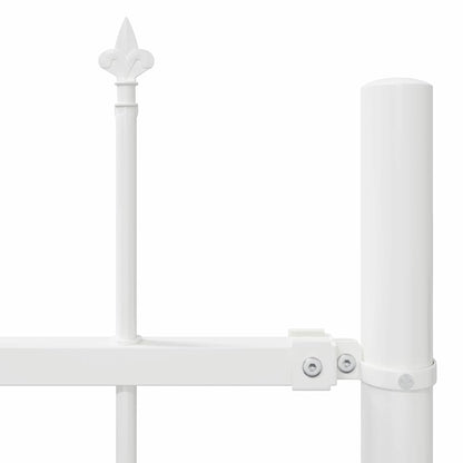 Garden Fence WOERDEN 1.7 x 1 m Powder-coated Steel White