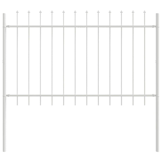 Garden Fence WOERDEN 1.7 x 1 m Powder-coated Steel White