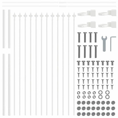 Garden Fence WOERDEN 1.7 x 1 m Powder-coated Steel White