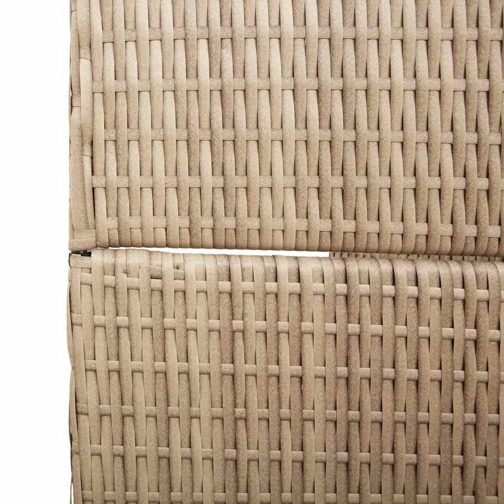 Room Divider Folding Manual Beige 292 x 180 cm Poly Rattan