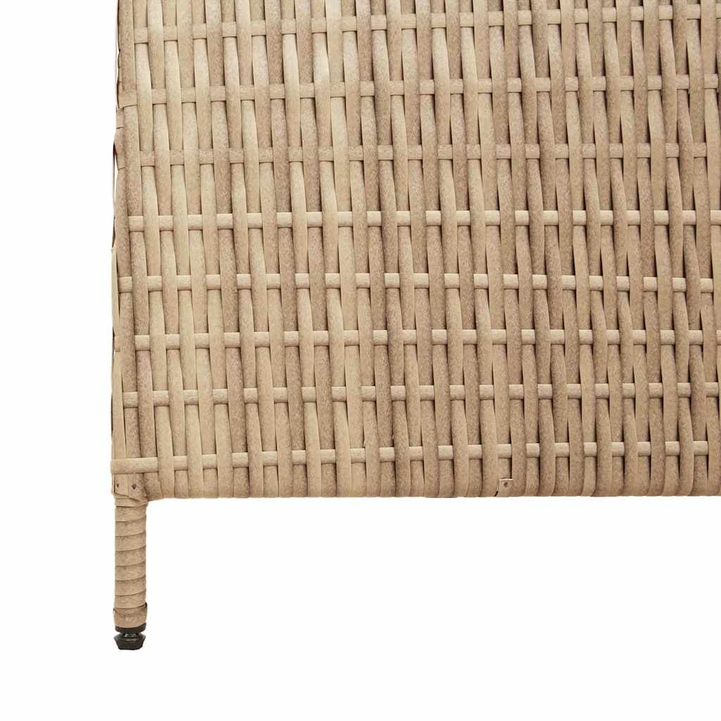 Room Divider Folding Manual Beige 292 x 180 cm Poly Rattan