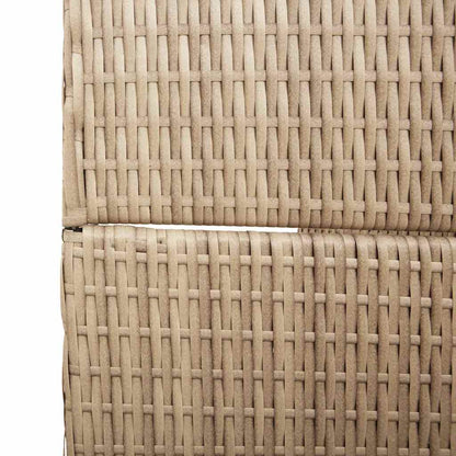 Room Divider Beige 195 x 200 cm Poly Rattan