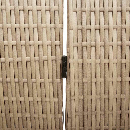Room Divider Beige 195 x 200 cm Poly Rattan