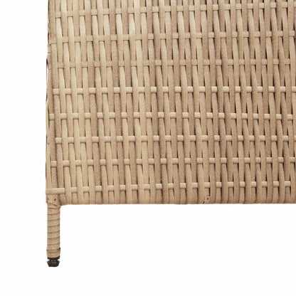 Room Divider Beige 195 x 200 cm Poly Rattan