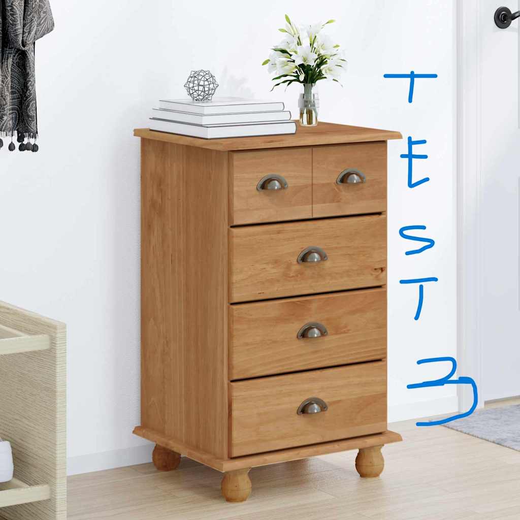 Chest of Drawer ASKIM Brown 45.8 x 40 x 79 cm Solid Pine Wood