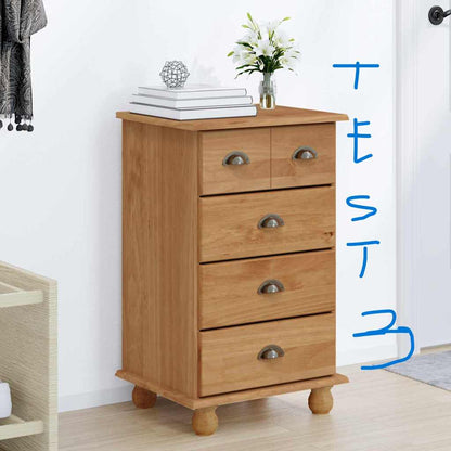 Chest of Drawer ASKIM Brown 45.8 x 40 x 79 cm Solid Pine Wood