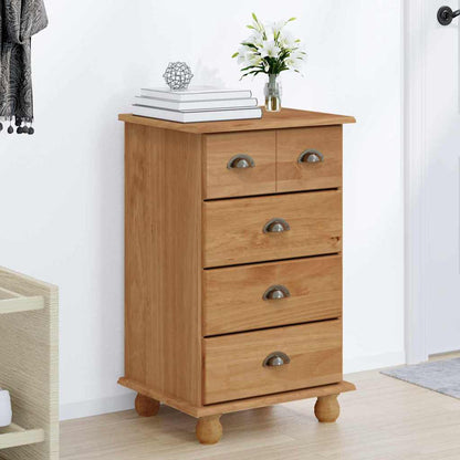 Chest of Drawer ASKIM Brown 45.8 x 40 x 79 cm Solid Pine Wood