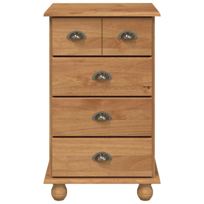 Chest of Drawer ASKIM Brown 45.8 x 40 x 79 cm Solid Pine Wood