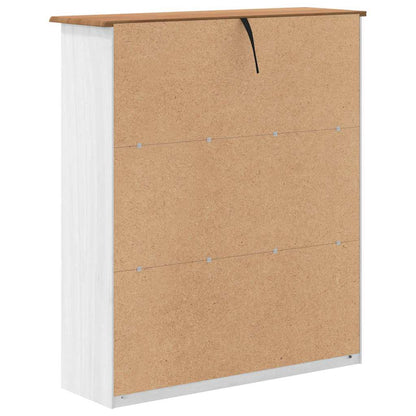 Hutch ASKIM 91 x 30 x 104 cm Solid pine wood