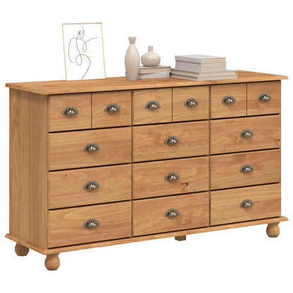 Chest of Drawer ASKIM Brown 79 x 40 x 133.5 cm Solid Pine Wood