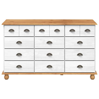 Chest of Drawer ASKIM White 79 x 40 x 133.5 cm Solid Pine Wood
