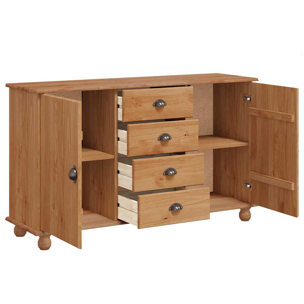 Sideboard with Drawer ASKIM 133.5 x 40 x 79 cm Solid pine wood