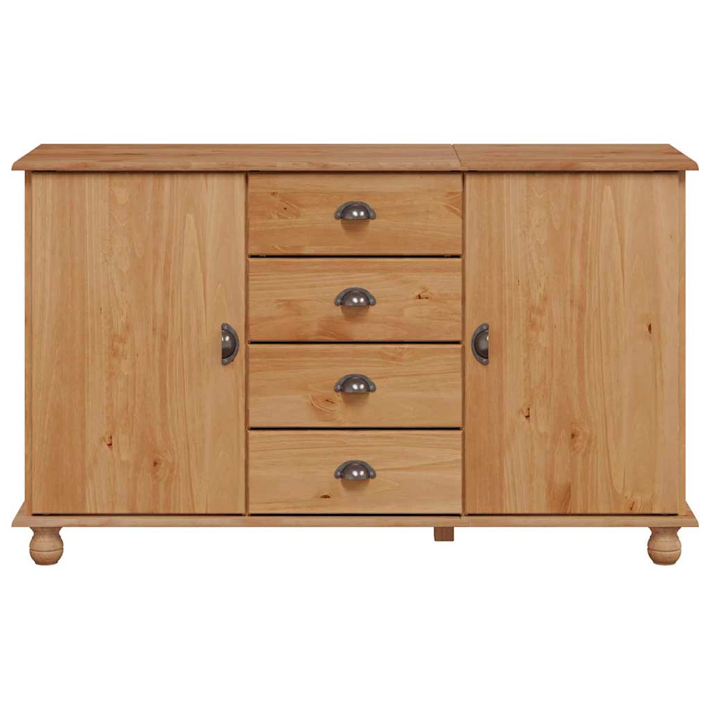 Sideboard with Drawer ASKIM 133.5 x 40 x 79 cm Solid pine wood
